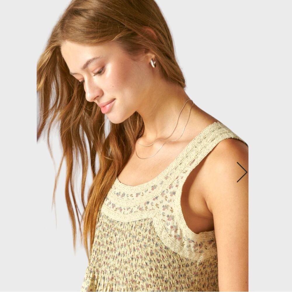 Lucky Brand Floral Embroidered Tiered Mini Dress Size XL - Picture 2 of 5